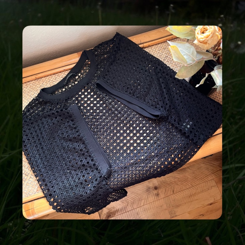 ✪✪✪ Black See-Through Shirt